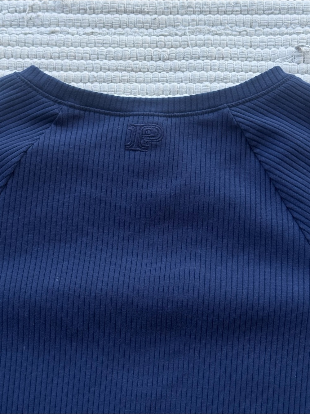 PINK Victoria’s Secret Ribbed Blue Midi Bodycon Dress Side Slit NWT Small - Picture 9 of 11
